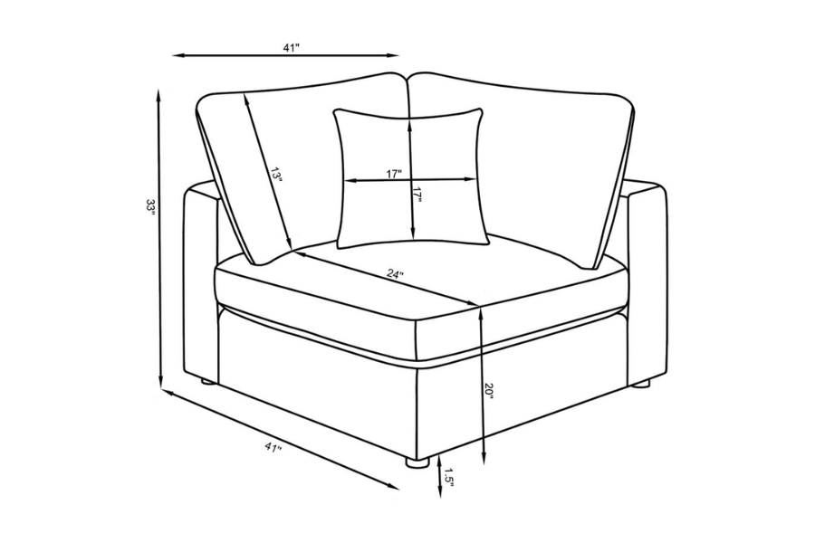 Serene 6-piece Upholstered Modular Sectional Sofa Beige	551321-SET