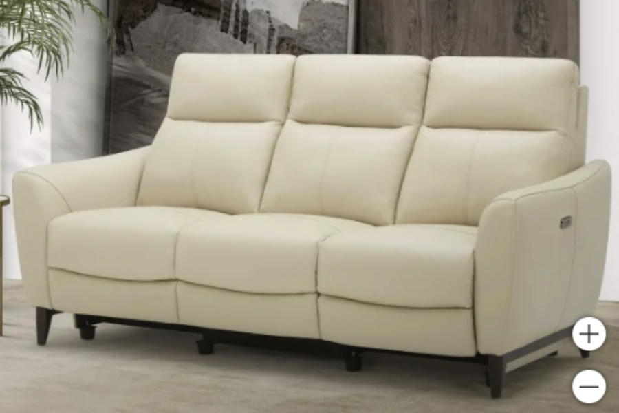 Crosslin Leather Power Reclining Sofa with Power Headrests FLOOR MODEL