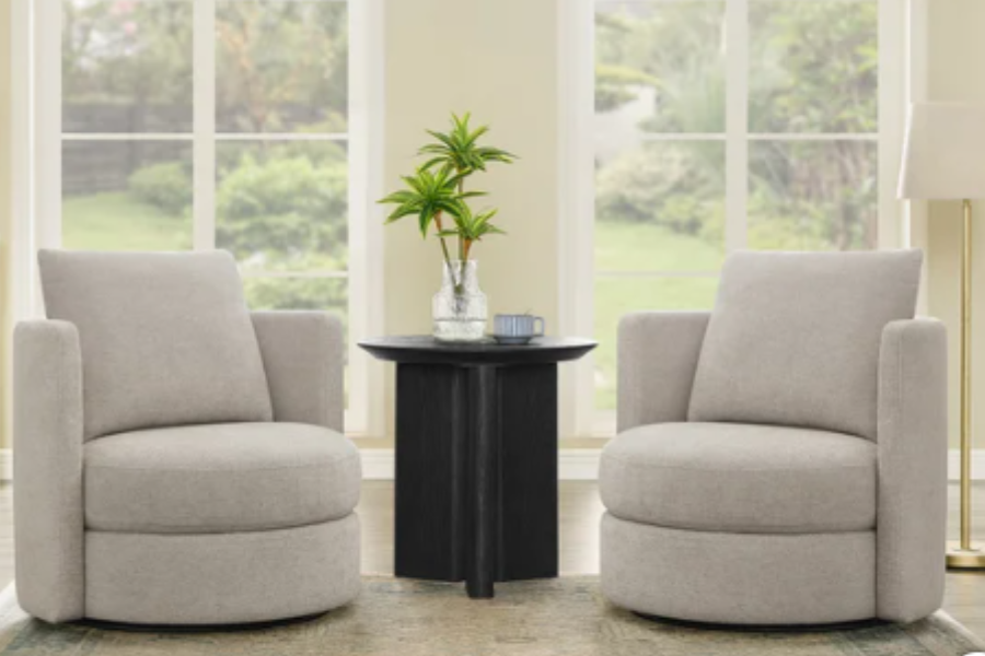 Thomasville Davos Swivel Chairs Floor Model