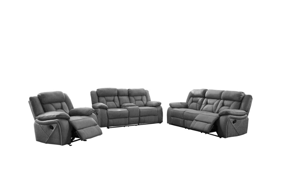 Higgins 3-piece Upholstered Motion Reclining Sofa Set Grey 602261-S3 Comming Soon
