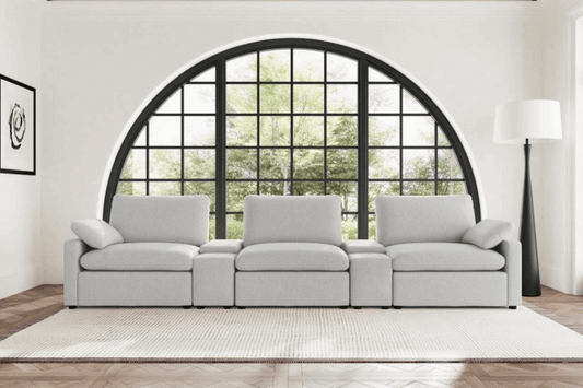 Collins 5-piece Power Reclining Home Theater Seating Grey 609561PT Comming Soon