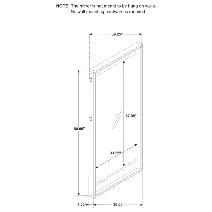Stillwater Full-Length Floor Mirror 222808 - Venini Furniture