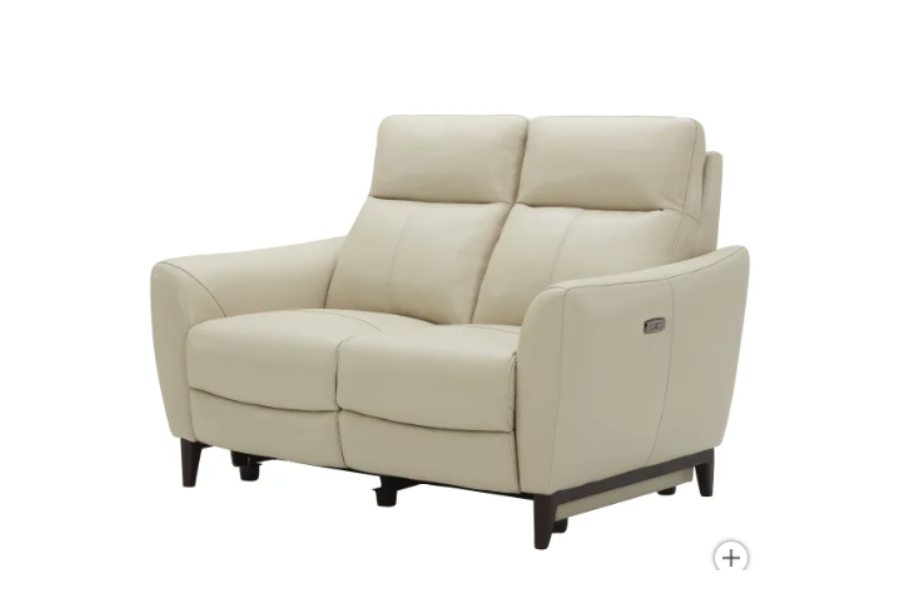 Crosslin Leather Power Reclining Loveseat with Power Headrests FLOOR MODEL