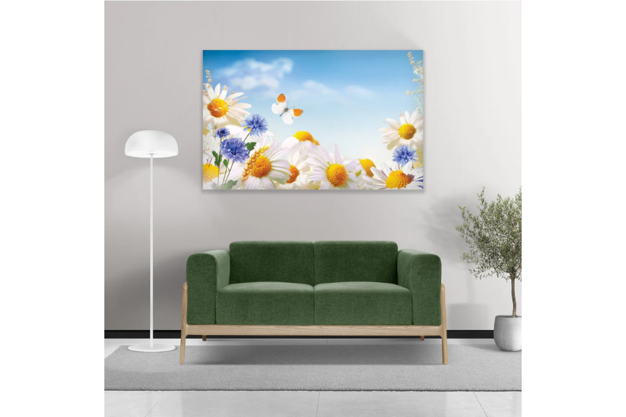 DAISY Delicate Floral Modern Wall Art TG
