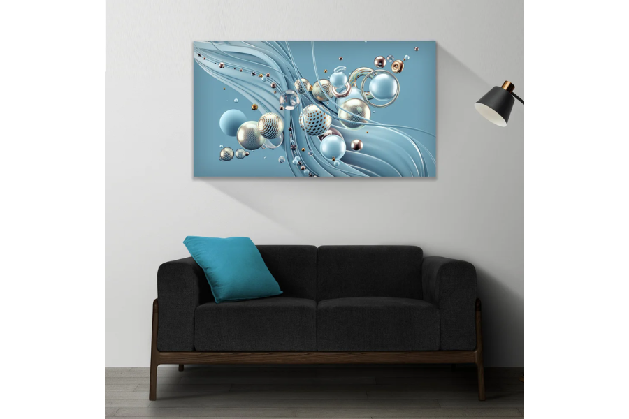 SULC-02 ODYSSEY Blue 3D Abstract Elements Modern Wall Art TG