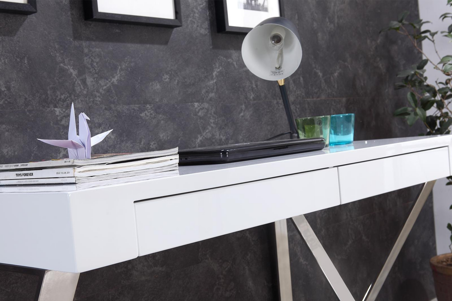 Sun office desk white Model 18TC-0098-WH