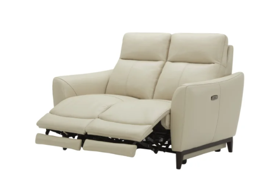 Crosslin Leather Power Reclining Loveseat with Power Headrests FLOOR MODEL