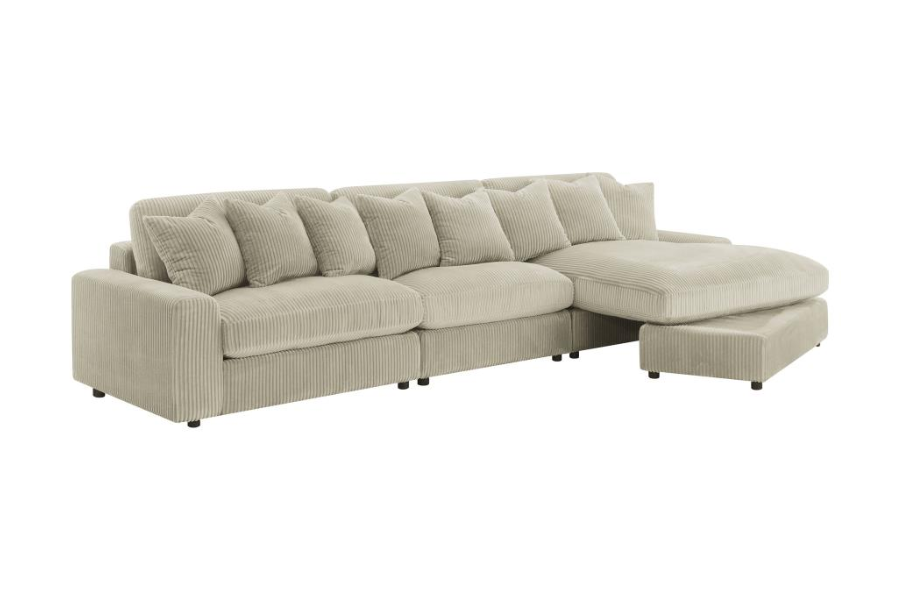 Blaine Upholstered Reversible Chaise Sectional Sofa Sand 509899-SET