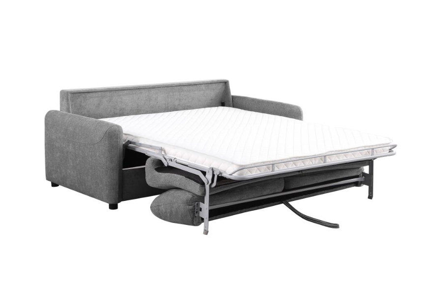 Rylie Upholstered Sofa Sleeper with Queen Mattress Grey 360029