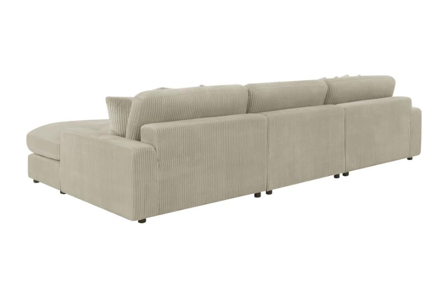 Blaine Upholstered Reversible Chaise Sectional Sofa Sand 509899-SET
