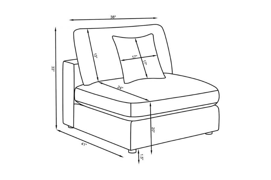 Serene 6-piece Upholstered Modular Sectional Sofa Beige	551321-SET