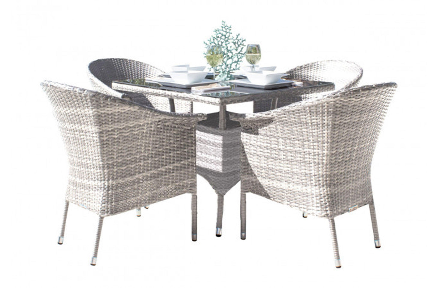Santorini 5 PC Dining Set SKU: 895-1130-WW-5DA - Venini Furniture