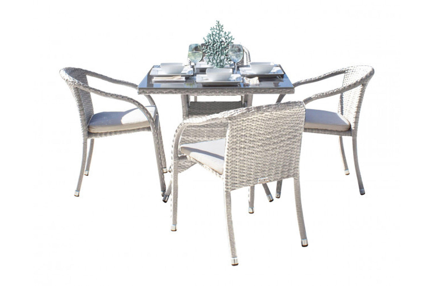 Santorini 5 PC Dining Set SKU: 895-1147-WW-5DA - Venini Furniture