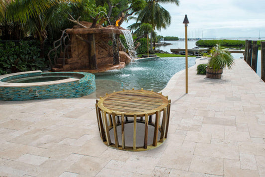 Throne Teak End Table - Venini Furniture