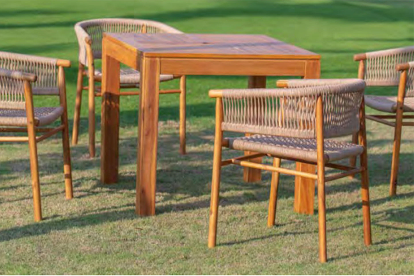 Laguna Square Dining Table SKU: PJO-3301-ACA-SQ - Venini Furniture