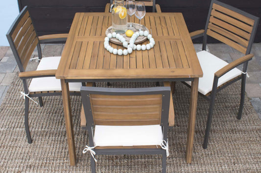 Boca Grande Square Dining Table SKU: PJO-3201-GRY-SQ - Venini Furniture