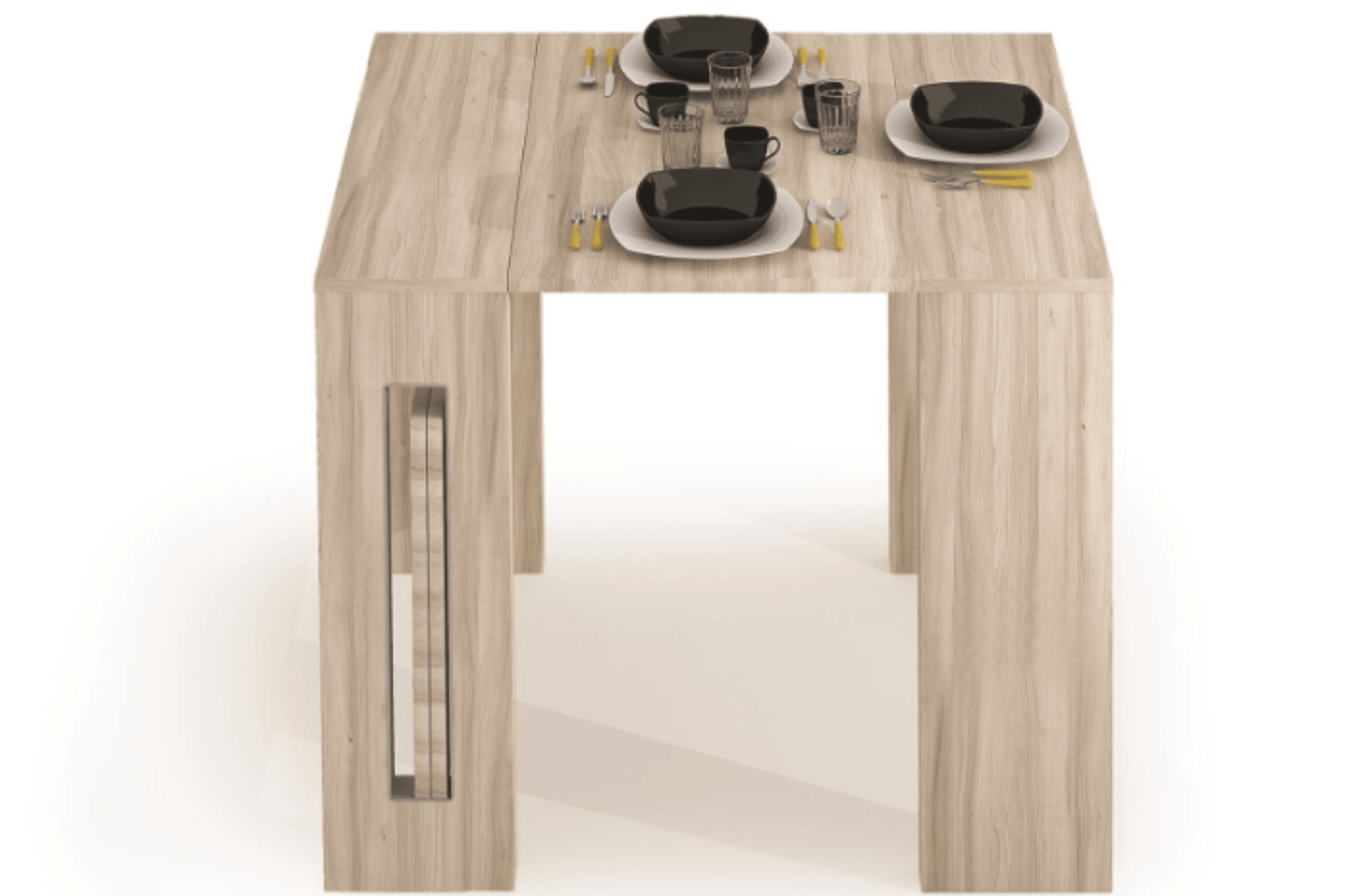 Ferrara Expandable Console Table Light Oak Model TC-540B-LO - Venini Furniture