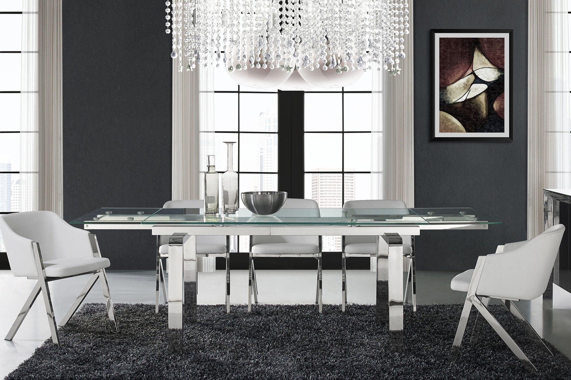 Cloud Dining Table Model CB-D2048-SS - Venini Furniture