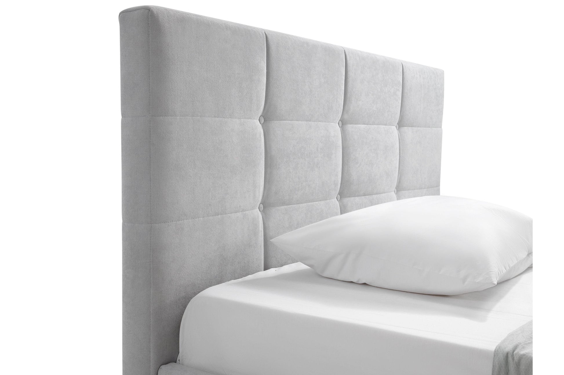 Mario Full, XL Twin Bed Gray Fabric Model CB-A10 - Venini Furniture