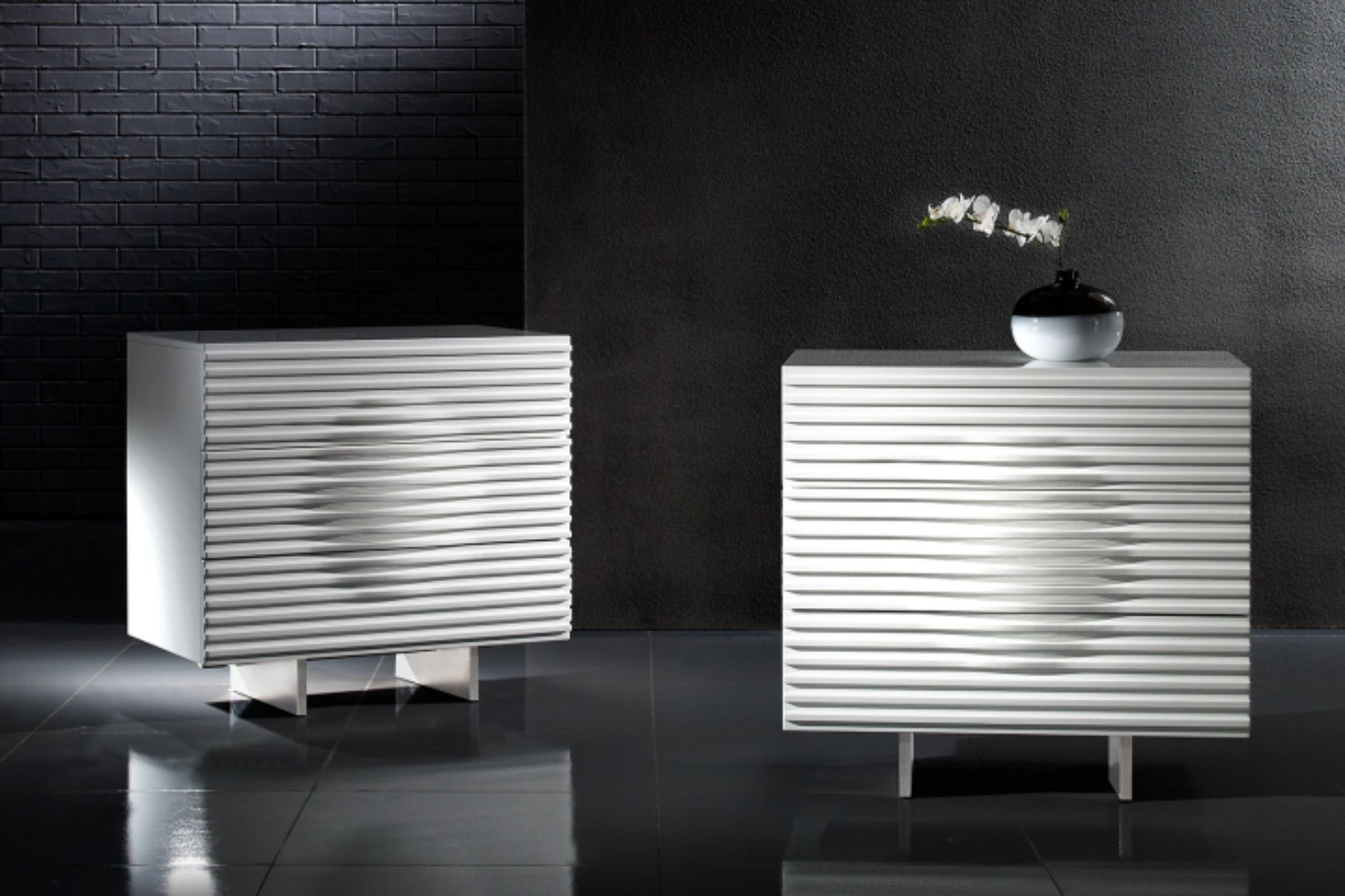 Moon Dresser White Model CB-4995-3N-WH - Venini Furniture