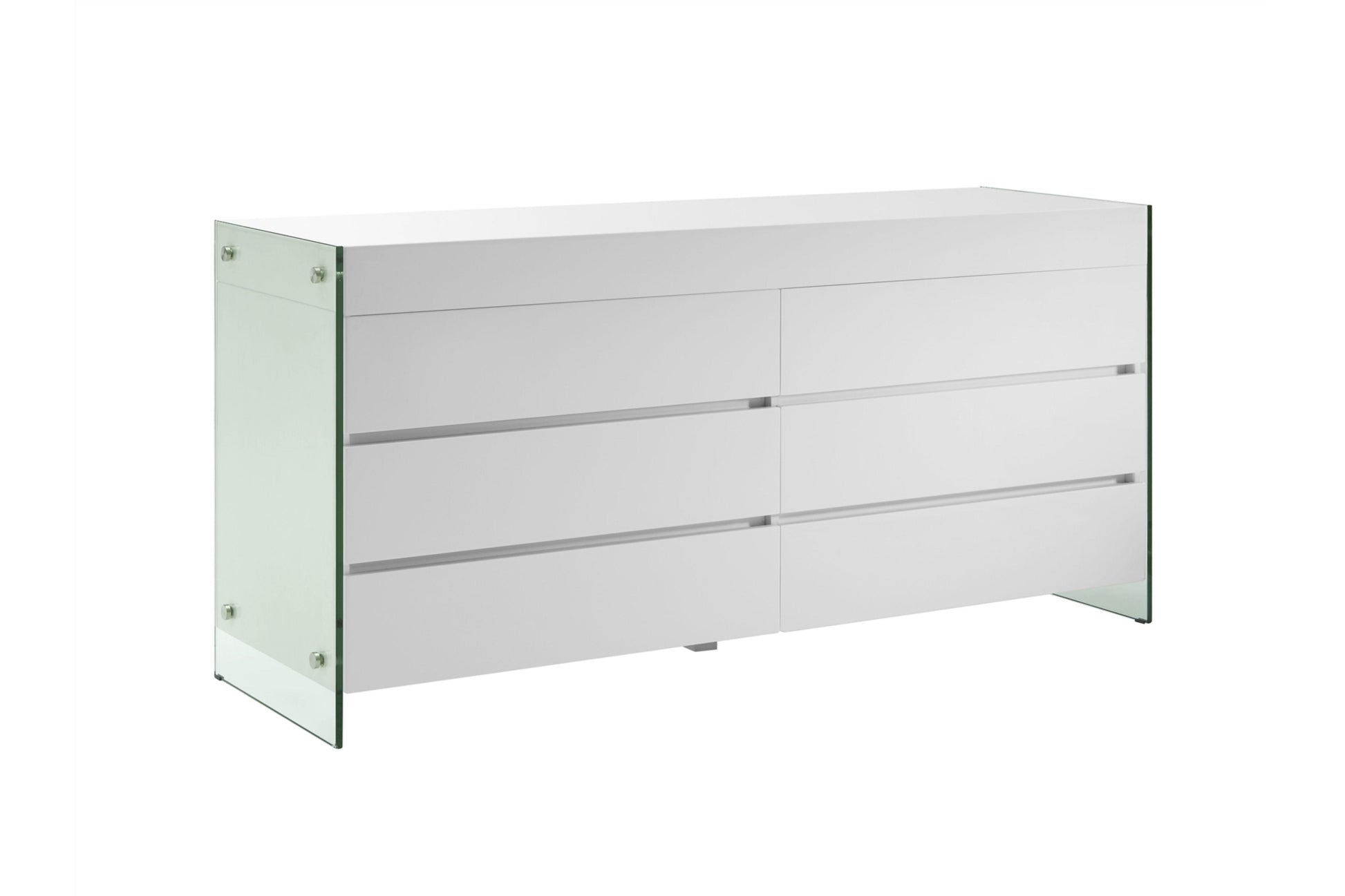 IL Vetro Dresser White Model CB-111-D-WH - Venini Furniture