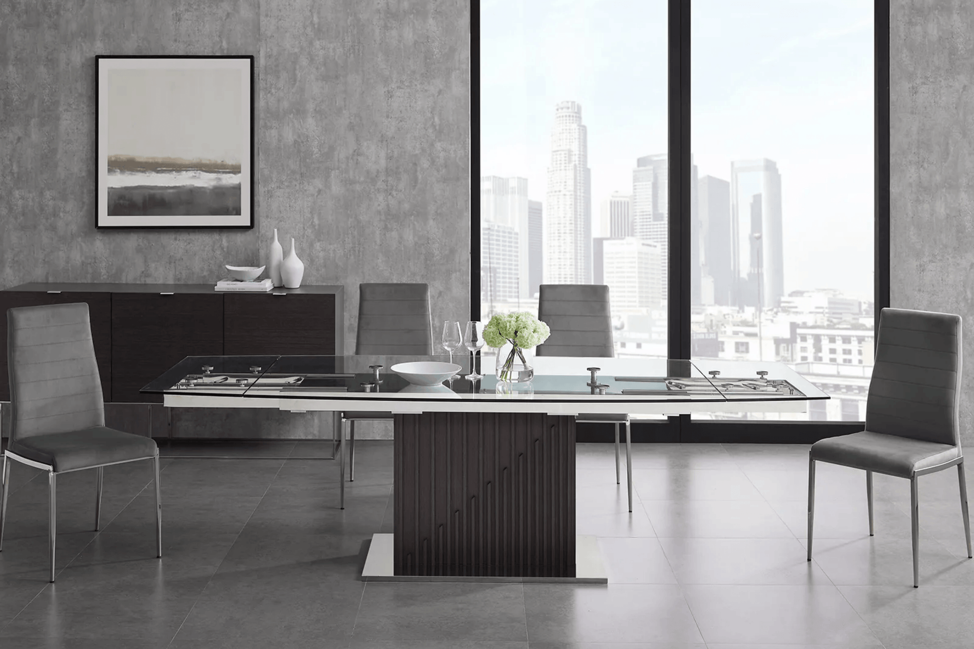 Moon Motorized Dining Table Model TC-MT08 - Venini Furniture