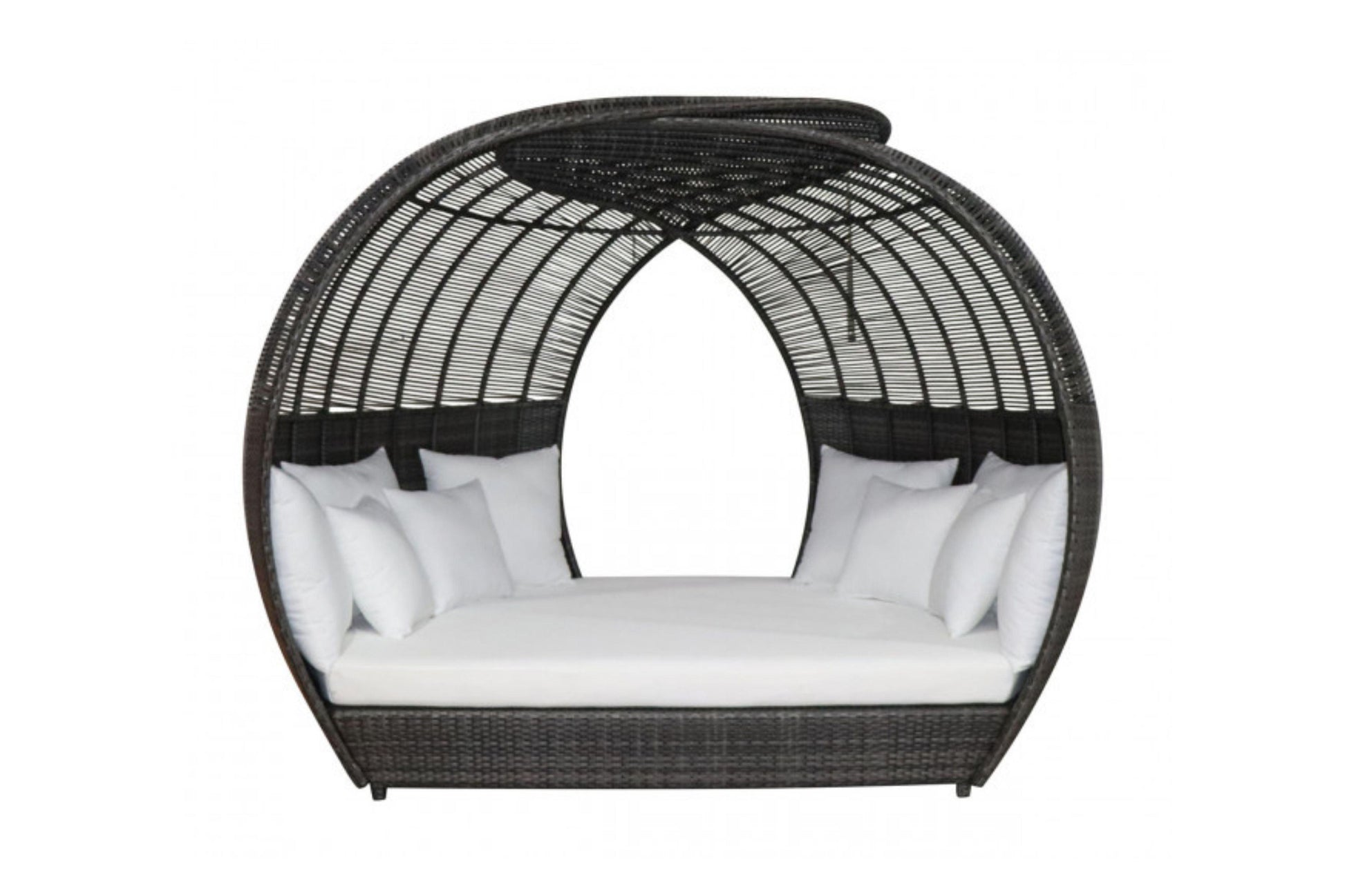 Banyan Daybed w/off-white cushion SKU: PJO-5001-GRY-DB - Venini Furniture