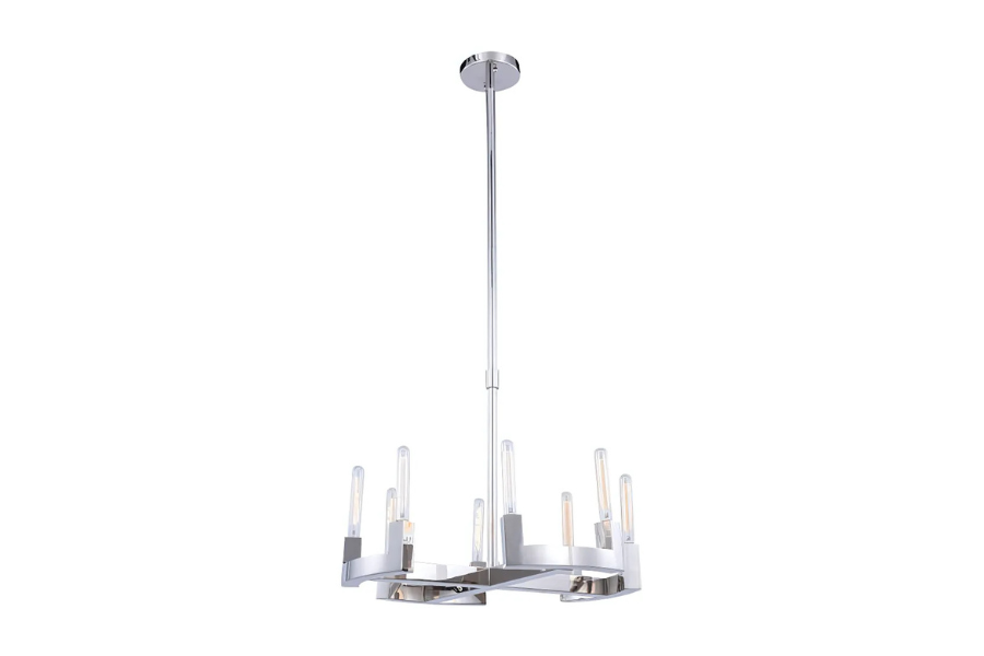 Corsica 8 Light 26 inch Polished Nickel Chandelier Ceiling Light, Urban Classic