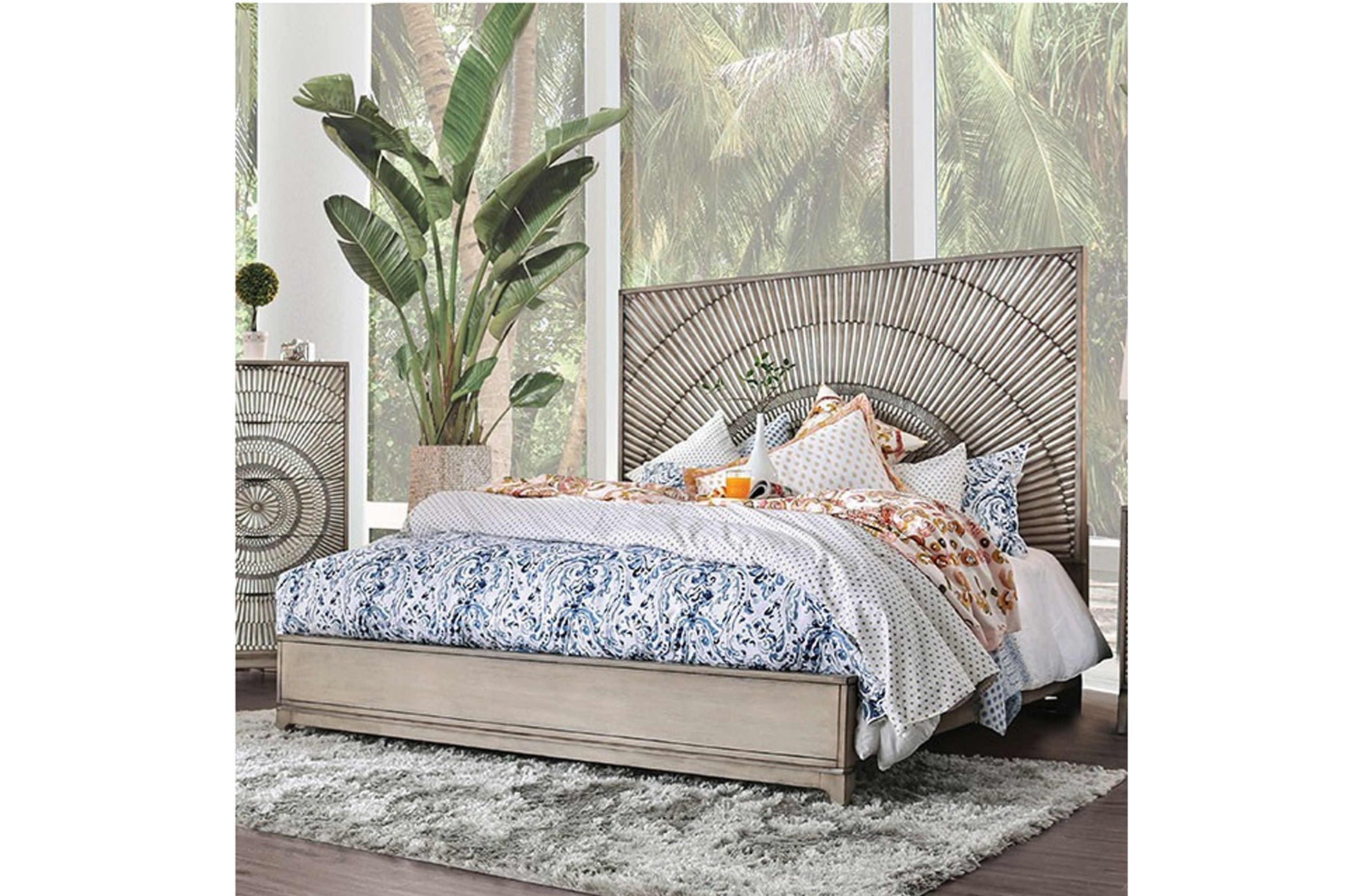 Kamalah Solid Wood Bed Model 187521 - Venini Furniture