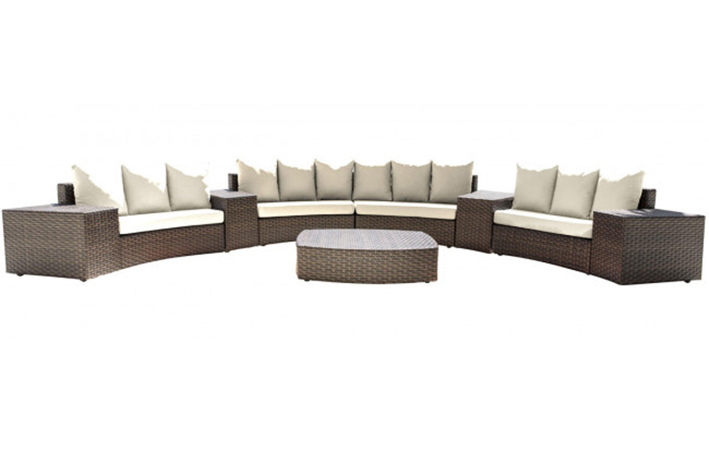 Big Sur 9 PC Sectional Set w/off-white cushions - Venini Furniture