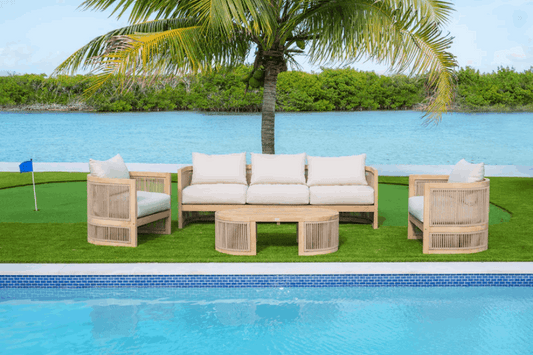 Panama Jack Cabo 4-Piece Sofa Seating Set SKU:PJO-4401-NAT-4PS