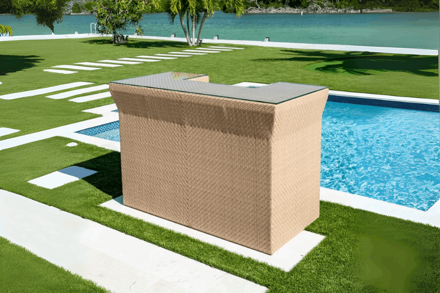 Panama Jack Austin Bar with Glass PJO-3801-NAT-BC-GL