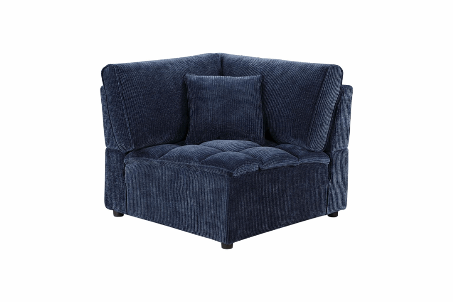 Atlantic Corduroy Upholstered Corner Chair Blue 551822