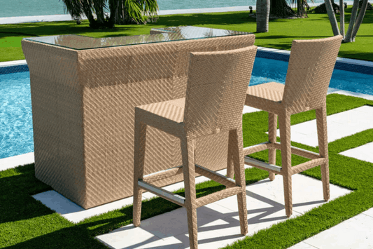 Panama Jack Austin 3-Piece Bar Set with Glass PJO-3801-NAT-BC-3PC