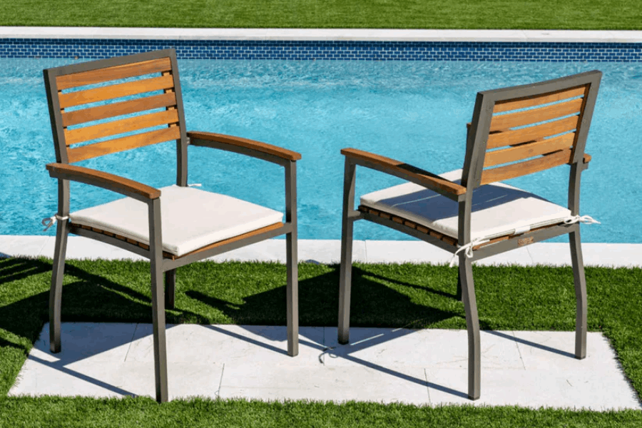 Panama Jack Boca Grande Stackable Dining Armchairs (Set of 2)