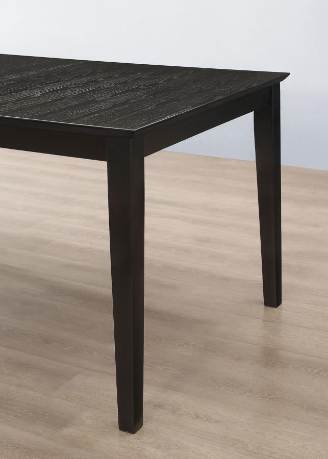 Louise 5 to 7 Piece Rectangular Extension Leaf Dining Set Black