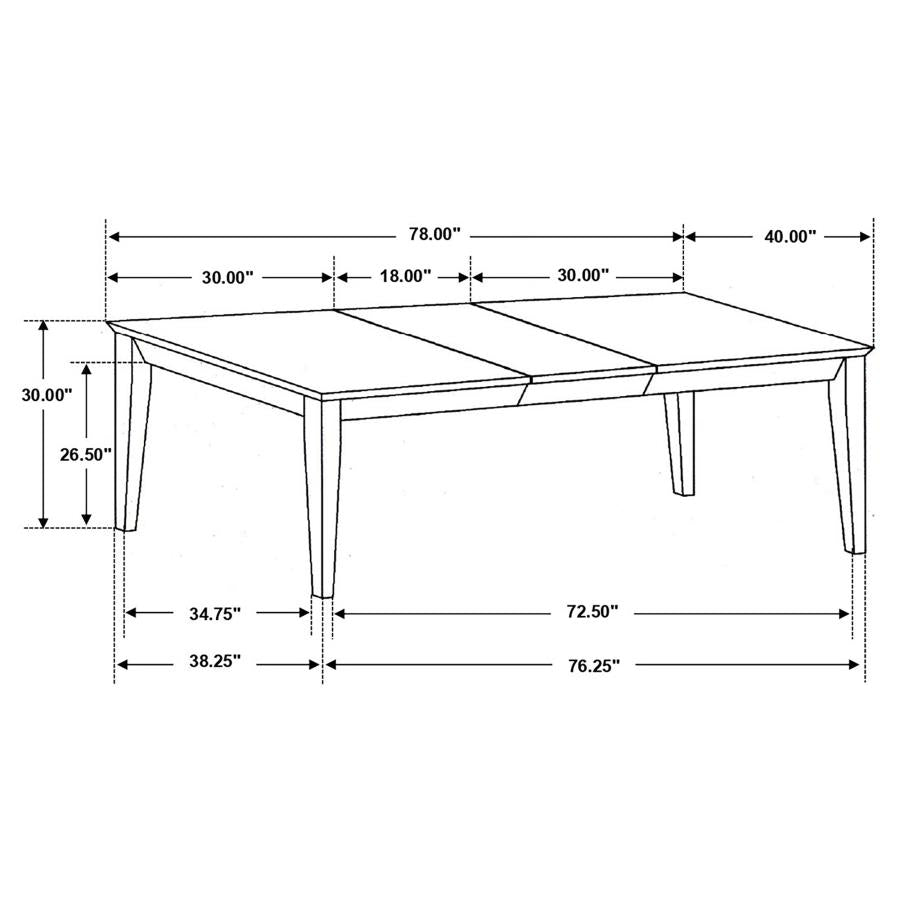 Louise 5 to 7 Piece Rectangular Extension Leaf Dining Set Black