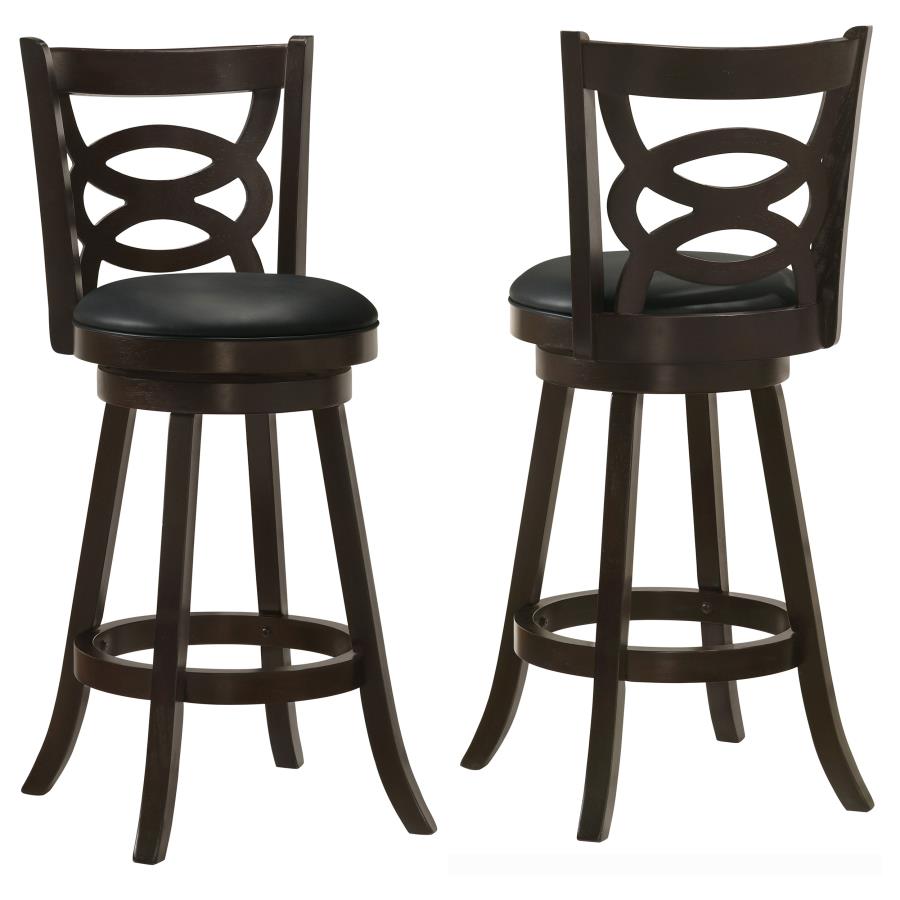Calecita Wood Swivel Bar Chair Cappuccino (Set of 2