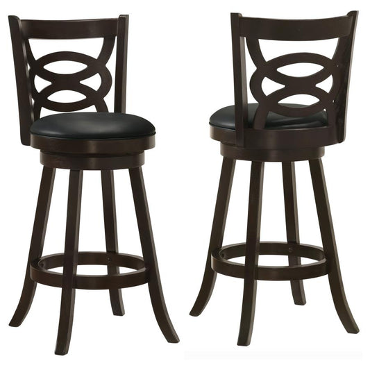 Calecita Wood Swivel Bar Chair Cappuccino (Set of 2