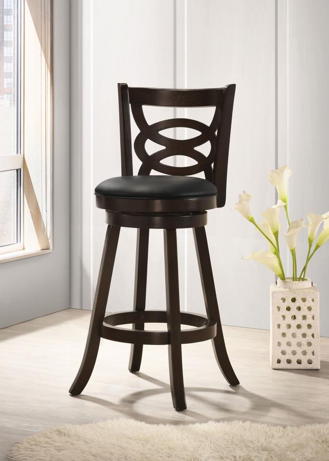 Calecita Wood Swivel Bar Chair Cappuccino (Set of 2