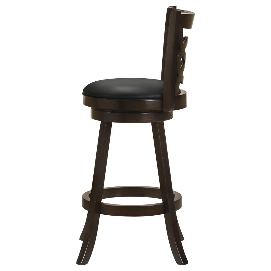Calecita Wood Swivel Bar Chair Cappuccino (Set of 2