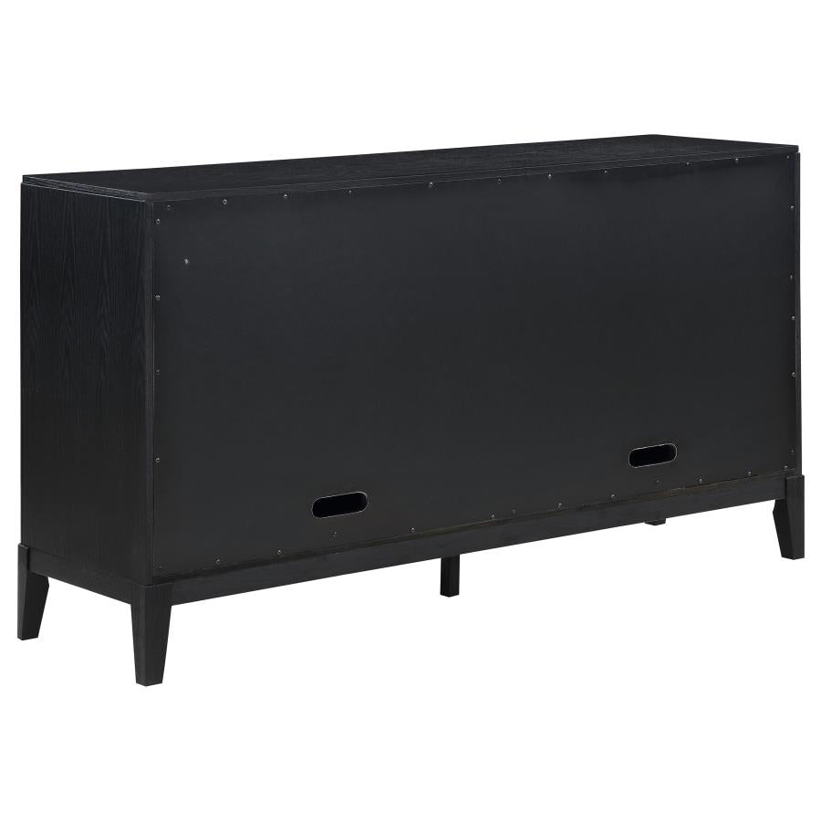 Brookmead Extension Leaf Dining Table Set Black - Venini Furniture 