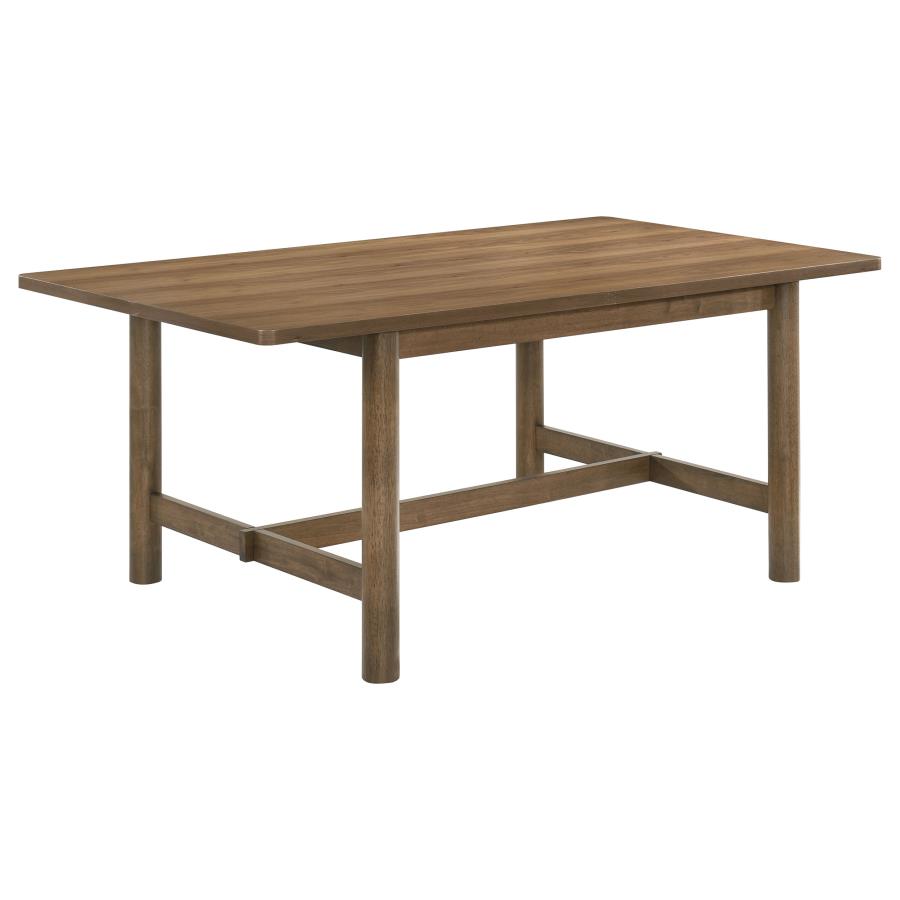CRESTMORE 7-PIECE RECTANGULAR DINING TABLE SET WALNUT
