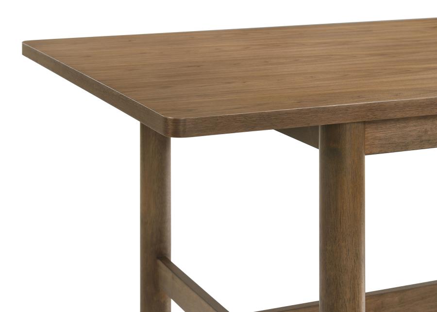 CRESTMORE 7-PIECE RECTANGULAR DINING TABLE SET WALNUT