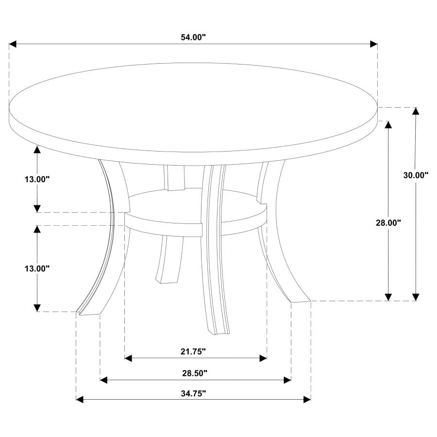Judd 5 or 7 piece 54-inch Round Wood Dining Table Set Pearl White