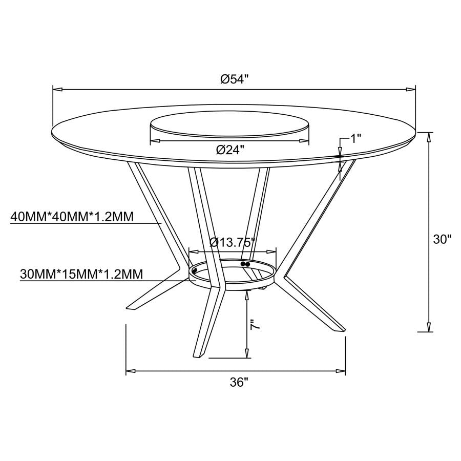 Abby Round Dining Table Set White High Gloss