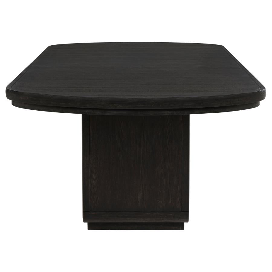 Leandro 78-inch Extension Dining Room Table Burnished Black 115391 - Venini Furniture 