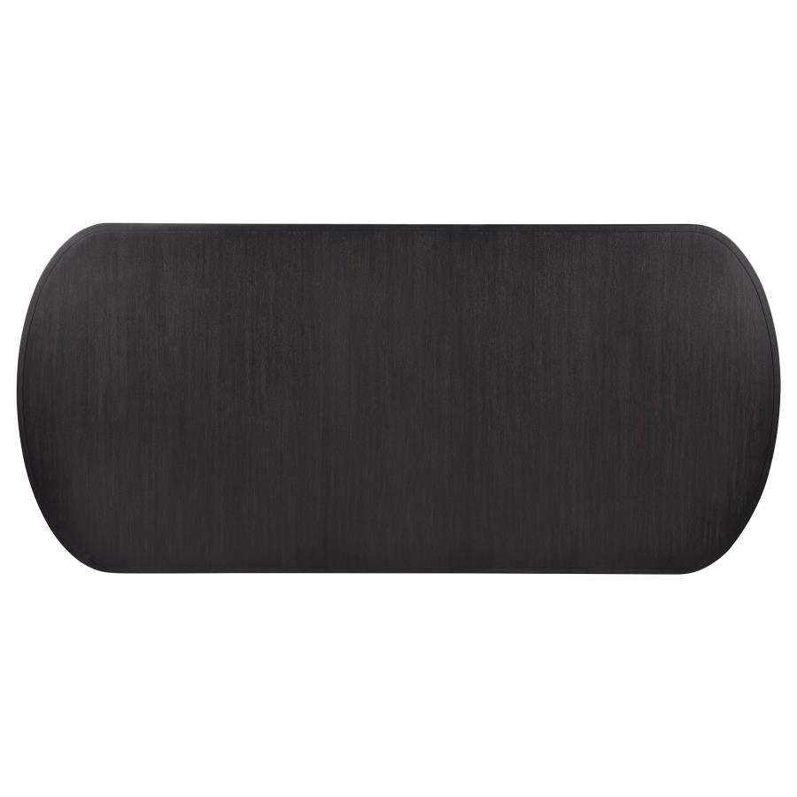 Leandro 78-inch Extension Dining Room Table Burnished Black 115391 - Venini Furniture 