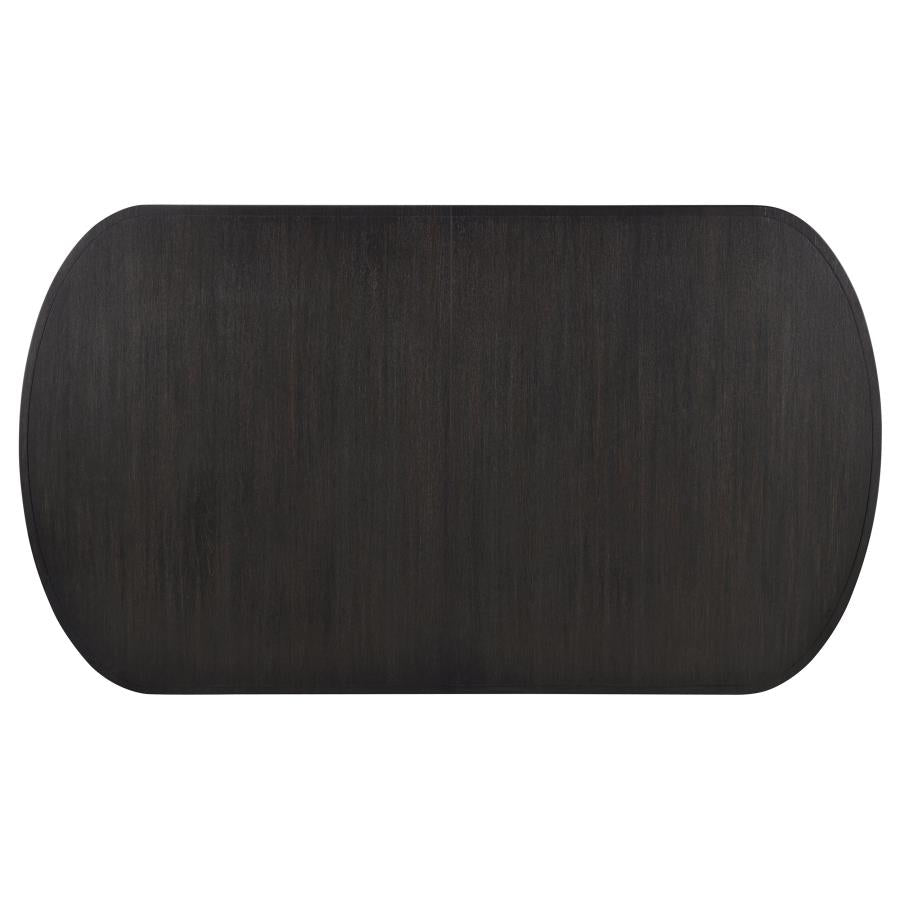 Leandro 78-inch Extension Dining Room Table Burnished Black 115391 - Venini Furniture 