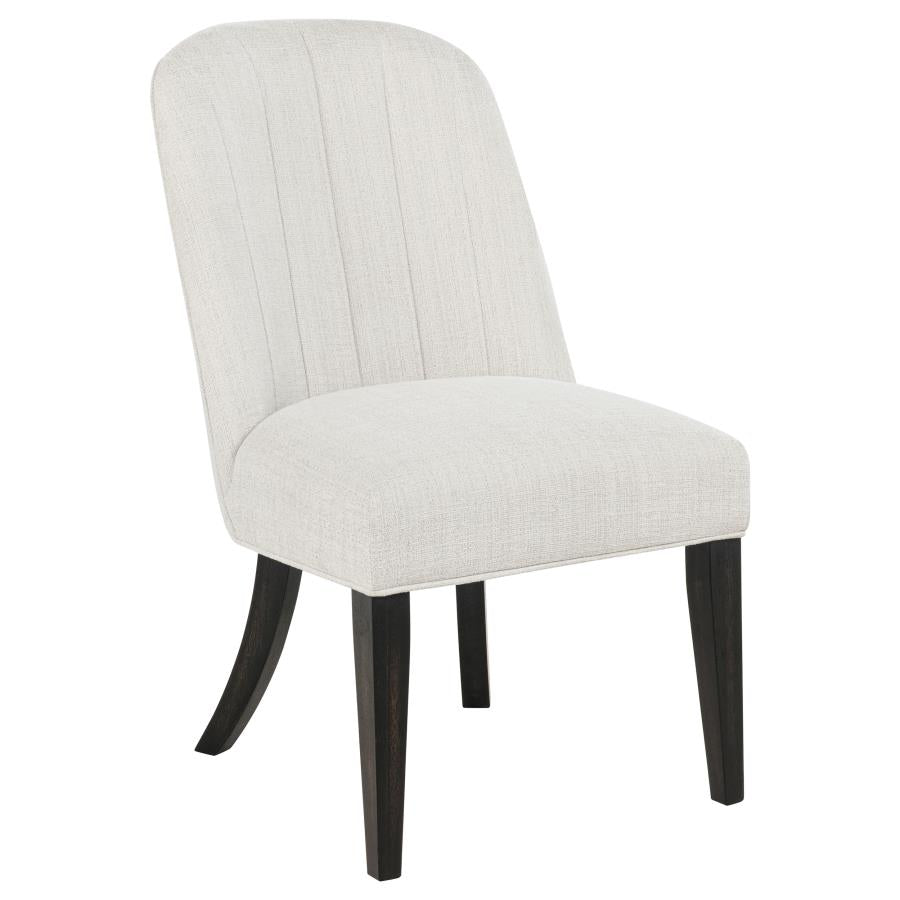 Leandro Upholstered Dining Side Chair Cream (Set of 2) 115392